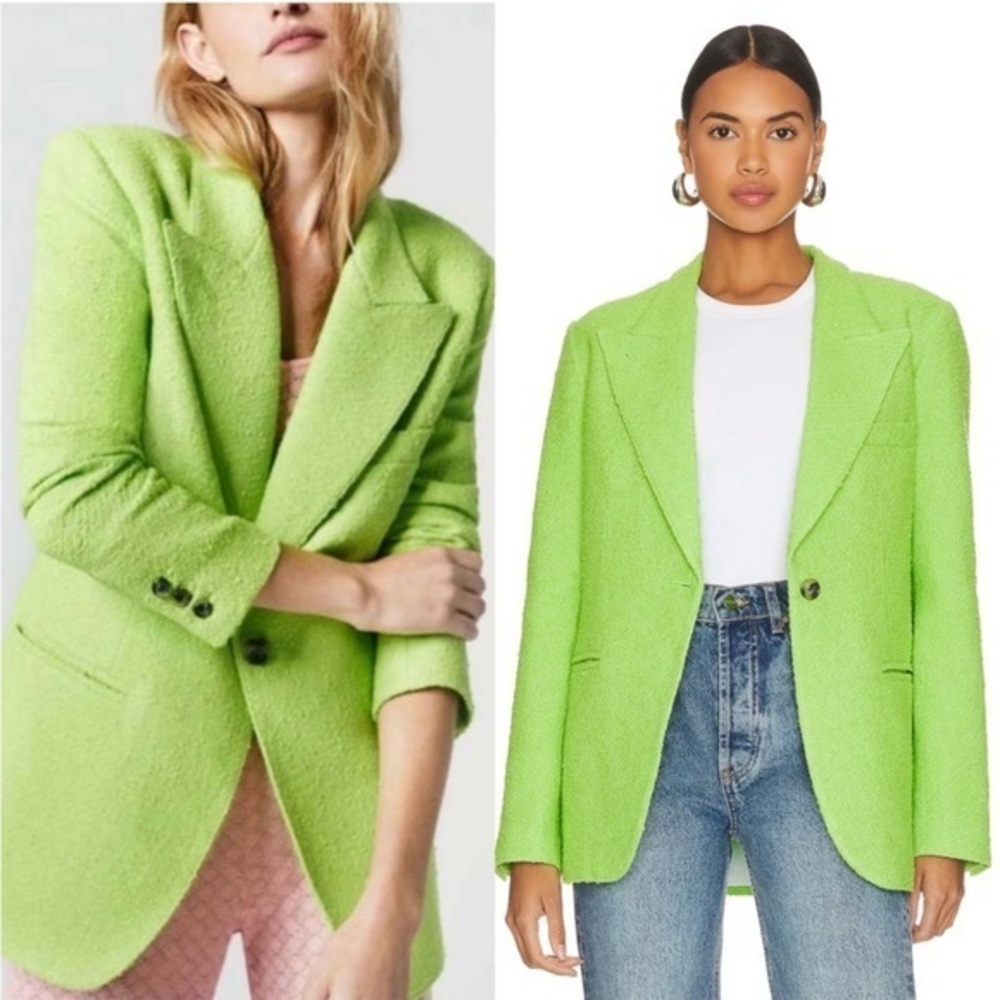 Smythe Blazer 90’s Tweed in Lime Green